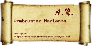 Armbruster Marianna névjegykártya